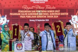 Debat calon gubernur dan wakil gubernur Banten di Jakarta 16 Oktober