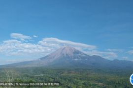Gunung Semeru mengalami erupsi lagi pada Senin pagi