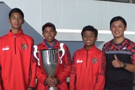 Juara Asia, tim tenis putra Indonesia U-12 tiba di tanah air