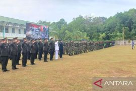 Kasrem 045/Garuda Jaya pimpin upacara peringatan HUT Ke-79 TNI di Babel