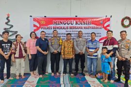 Polres Bengkalis sampaikan pesan pilkada damai di rumah pendeta