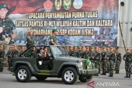 Kasdam Sriwijaya sambut 349 prajurit  purna tugas pamtas RI-Malaysia