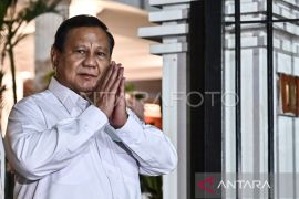 Prabowo berangkat dari Hambalang ke tempat pelantikan