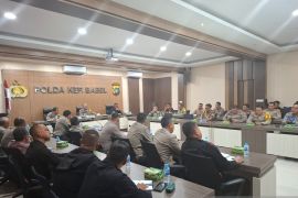 Polda Babel rapat kesiapan jelang pelantikan presiden danagenda debat cakada 2024