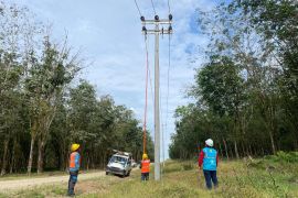PLN aliri listrik 200 KK dusun terpencil di Rokan Hulu