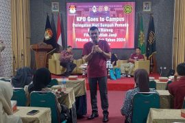 KPU Kudus "goes to campus" sosialisasi Pilkada 2024  lewat film