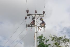 PLN nyalakan ratusan rumah warga di Desa Pengkadan Sungai Rupa