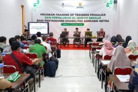 Baznas gelar pelatihan pengajar Al Quran braille untuk tunanetra