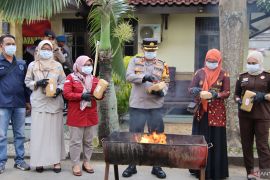 Polresta Jambi  musnahkan puluhan kilogram narkotika