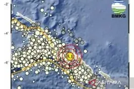 Gempa magnitudo 5,4 guncang Keerom di Papua