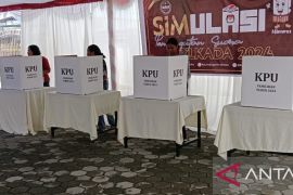 KPU Mimika gelar simulasi tata cara gunakan hak pilih di TPS