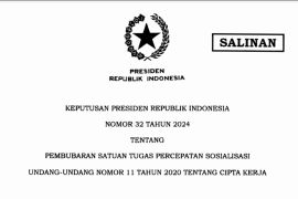 Alasan Presiden Prabowo bubarkan Satgas UU Cipta Kerja