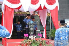 Jajaran Kanwil Kemenkumham Riau ikuti peringatan Hari Pahlawan dengan khidmat