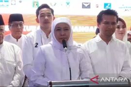 Khofifah minta pendukungnya tidak euforia meski dalam hitung cepat unggul