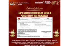 Tidak dapat formulir C, warga Medan dapat tunjukan KTP untuk mencoblos