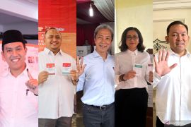 Lima calon Wali Kota Bogor salurkan hak suaranya pada Pilkada 2024