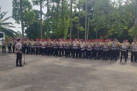 80 Personil BKO Polda Riau dilepas usai pengamanan TPS di Mandau