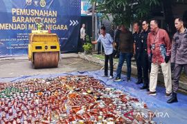 Bea Cukai Banjarmasin musnahkan barang bukti senilai Rp2,4 miliar