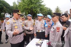 Polda Metro Jaya gelar apel pemeriksaan senpi cegah penyalahgunaan