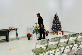 Polisi lakukan sterilisasi gereja di Kota Bogor jelang misa Natal 2024