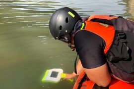 Tim SAR gabungan gunakan "Aquaeye" cari balita hanyut di Surabaya