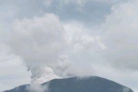 Gunung Ibu di Halmahera Barat erupsi 55 kali erupsi
