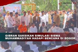 Gibran saksikan simulasi siswa Muhammadiyah hadapi bencana di Bogor