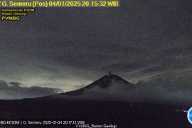 Sabtu malam, Gunung Semeru beberapa kali erupsi