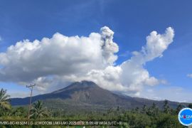 Gunung Lewotobi Laki-laki di Flores Timur erupsi dua kali