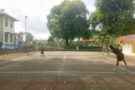 PT Timah siapkan lapangan tingkatkan prestasi atlet tenis