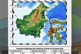 Tiga kali gempa guncang Kalimantan dalam sepekan