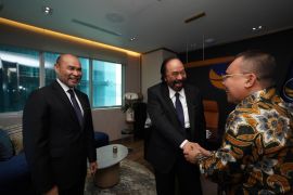 Surya Paloh puji kepuasan publik Prabowo saat temui Dasco di fraksi NasDem