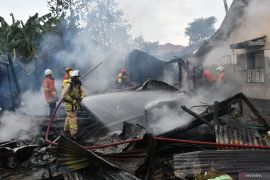Kebakaran rumah warga di Madiun