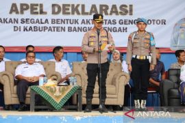 Polres Bangka Tengah dan Forkominda deklarasi bersama tolak geng motor