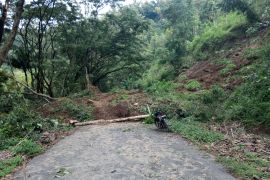 Jalan selingkar Waduk Wonorejo Tulungagung tertutup longsor