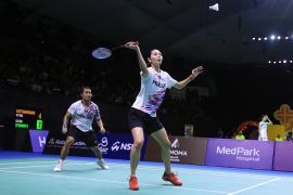 Rehan/Gloria singkirkan unggulan kedua Jie/Wei di All England 2025