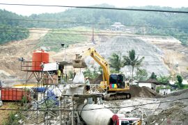 Progres pembangunan Bendungan Bagong Trenggalek