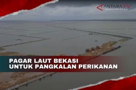 Pagar laut Bekas untuk pangkalan perikanan