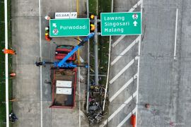 Pasca kecelakaan di tol Purwodadi Pasuruan