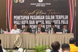 KPU Palu tetapkan Hadianto-Imelda sebagai wali kota-wakil wali kota terpilih