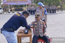 Polres Inhu cek kesehatan personel sebelum bertugas di lapangan