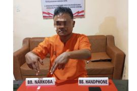 Bawa sabu 0,26 gram warga Kampar digiring ke Polres