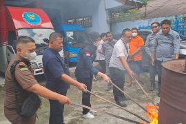 BNNP Papua musnahkan barang bukti ganja kering seberat 3,4 kg