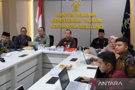 Kakanwil Kemenkum Babel ikuti rapat koordinasi aplikasi e-Harmonisasi Raperda