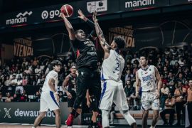 Arki Wisnu tak mencetak poin saat Dewa United kalahkan Satria Muda