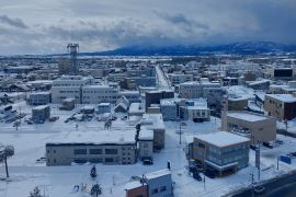 Menikmati salju musim dingin di Takikawa