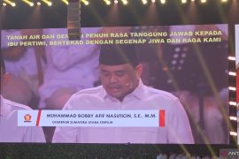 Bobby Nasution bacakan Sumpah Jati Diri Kader saat HUT Ke-17 Gerindra