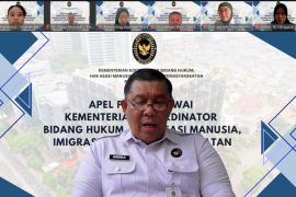 Kemenko Kumham Imipas gelar apel pagi virtual perdana sesuaikan pola kerja baru