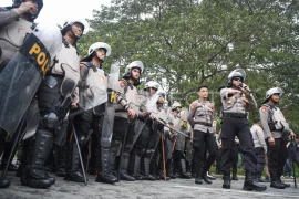 Polisi bubarkan unjuk rasa mahasiswa di Samarinda