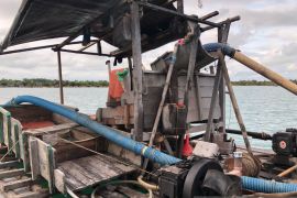 Polisi tangkap empat penambang liar bijih timah di Bangka Tengah